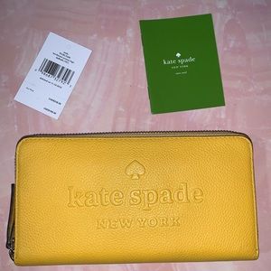 NWT Kate Spade yellow wallet